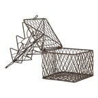 Decoratie Kerstboom 9x9x22 cm Bruin Metaal