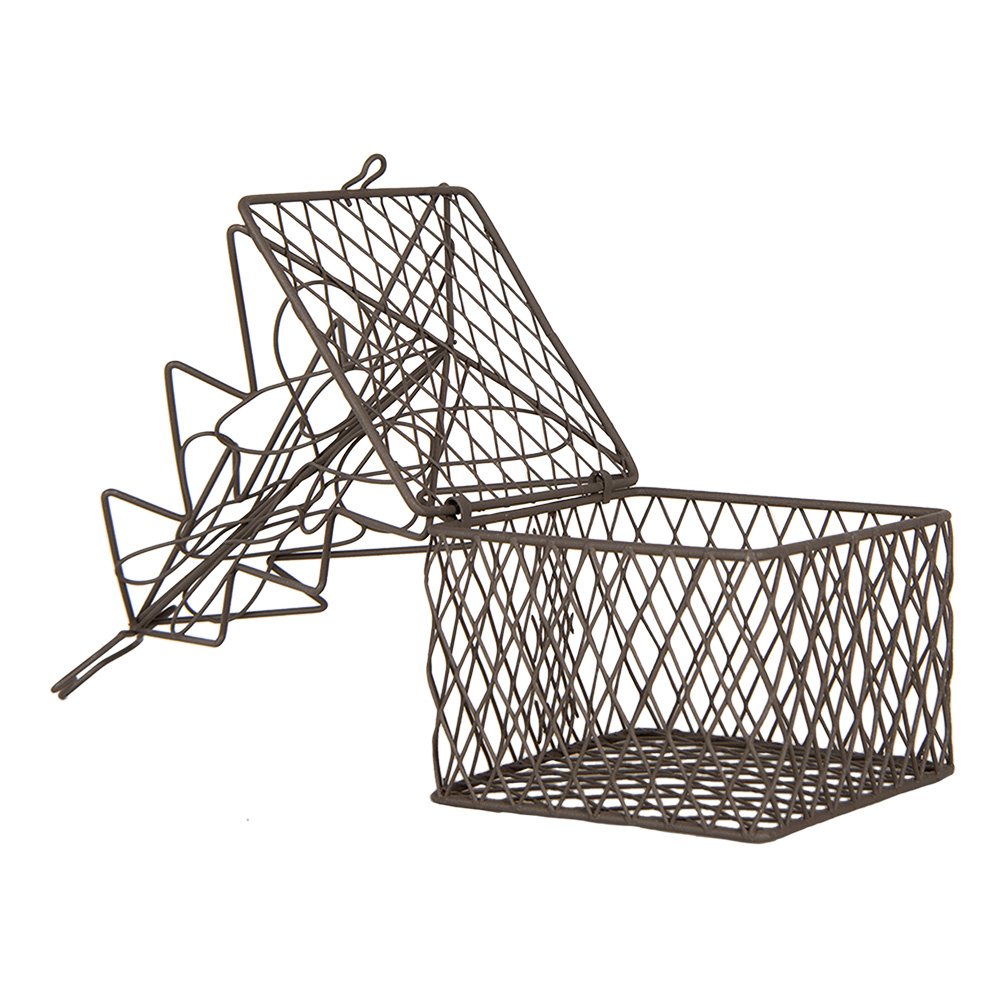Decoratie Kerstboom 9x9x22 cm Bruin Metaal
