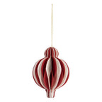 Kersthanger Ø 7x10 cm rood met papieren