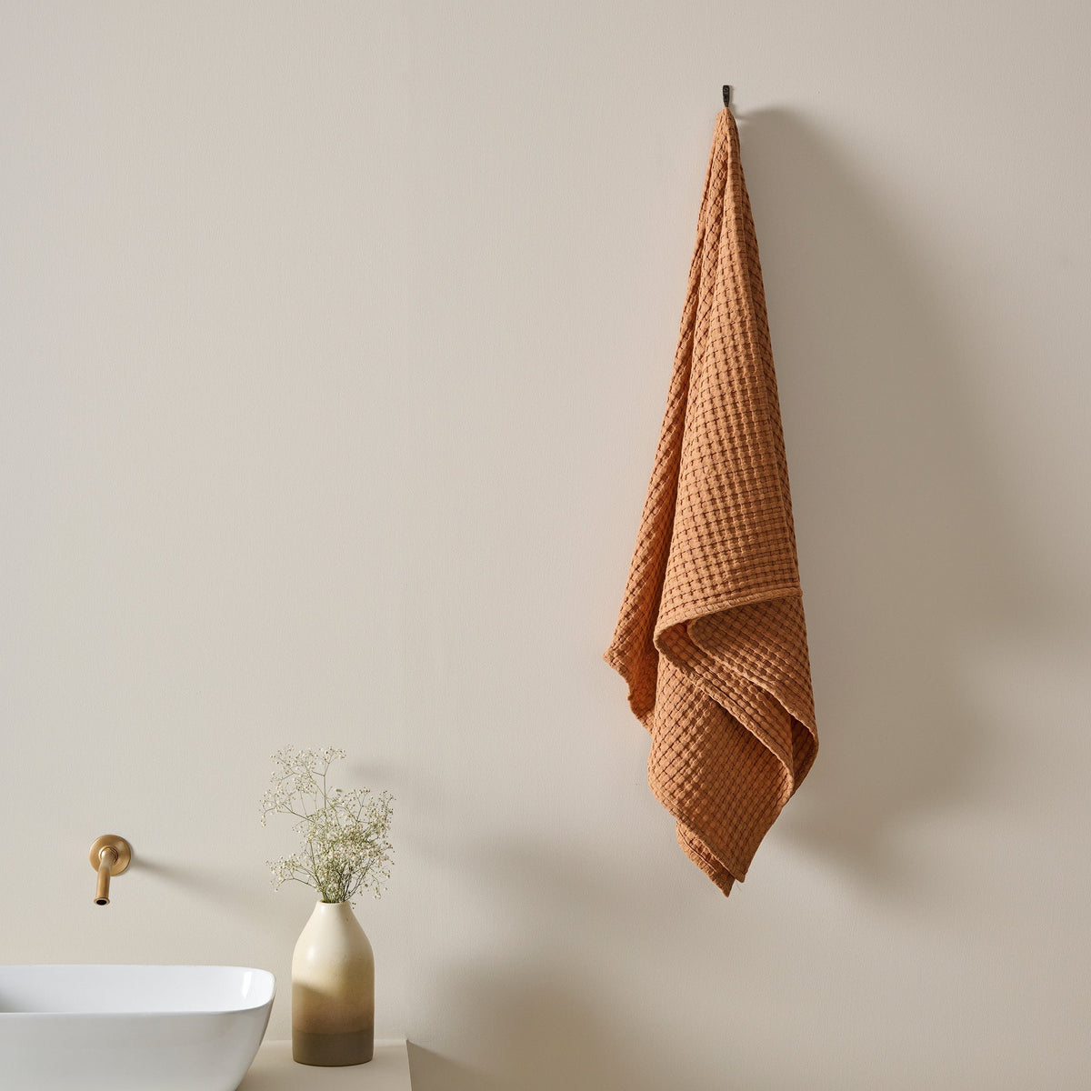 Katoenen wafelbadhanddoek - XL