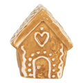 Kaarthouder Gingerbread house 5x4x6 cm Bruin Keramiek