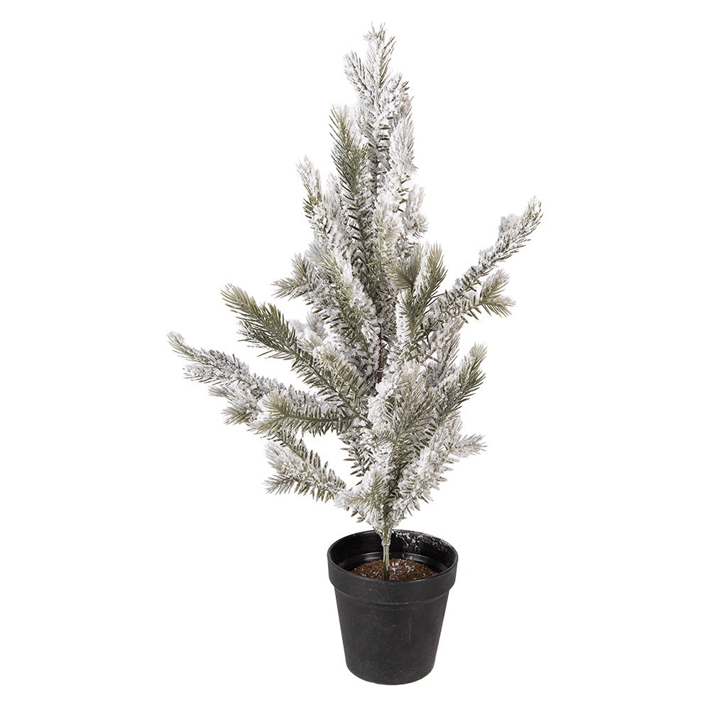 Mini Kunstkerstboom 20x20x60 cm Wit Kunststof