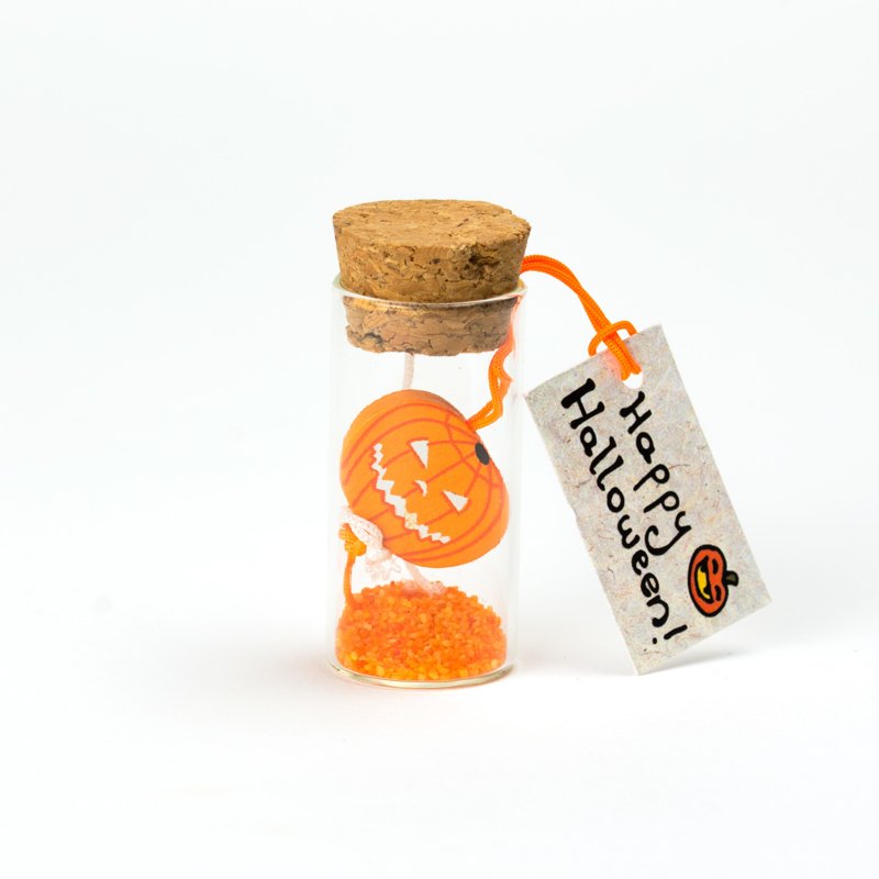 Flesje Halloween pumpkin 6cm