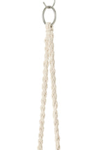 J-Line hangstoel Macramé + Kwastjes - polyester - beige