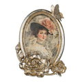 Fotolijst ovaal vlinder hars zilver 14,3x4x20,4cm
