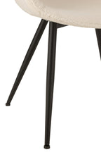 J-Line stoel - stof/metaal - wit