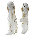 Decoratie Vogels 15x8x5 cm Wit Kunststof