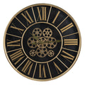 Wandklok Ø 60 cm Zwart MDF Muurklok