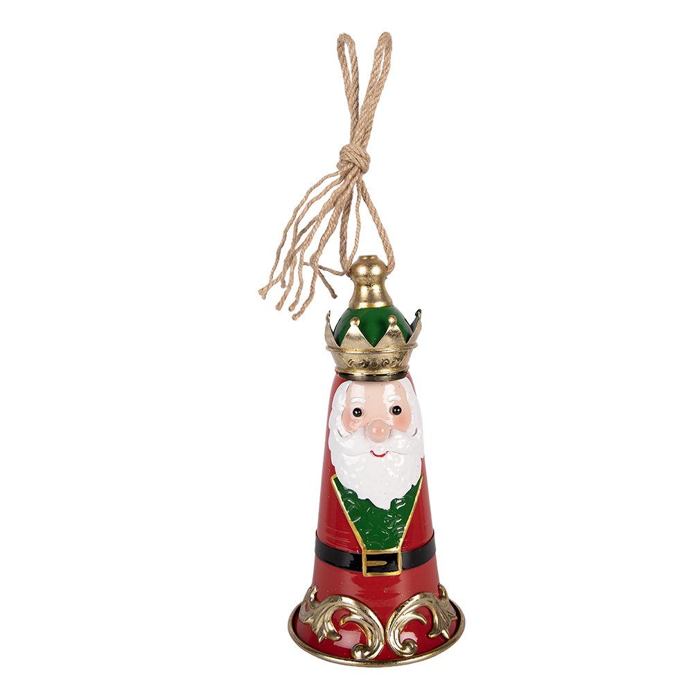 Kerstdecoratie Beeld Bel Ø 13x26 cm Rood Metaal