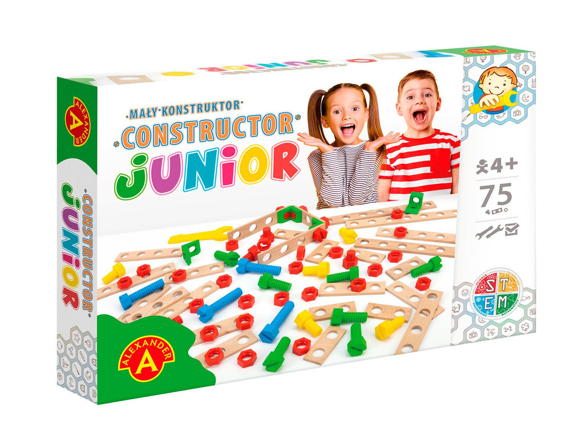 Constructieset Constructor Junior van hout- 75 onderdelen