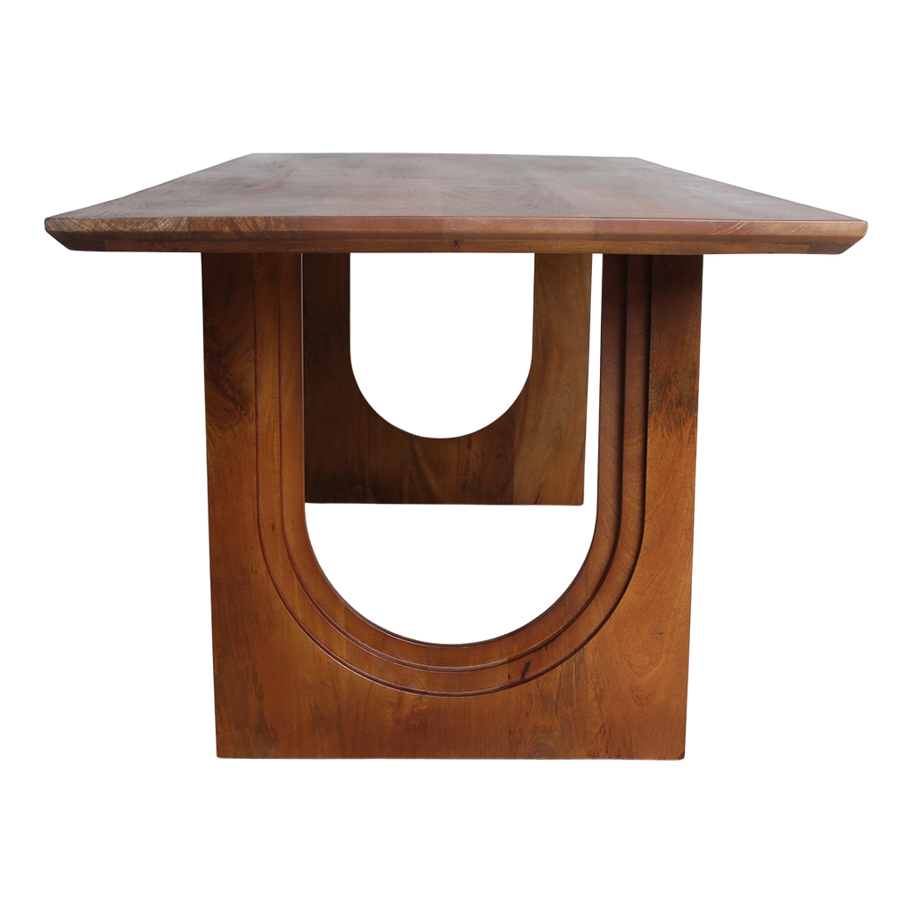 Bullnose Chamfered mangohouten eettafel Arch
