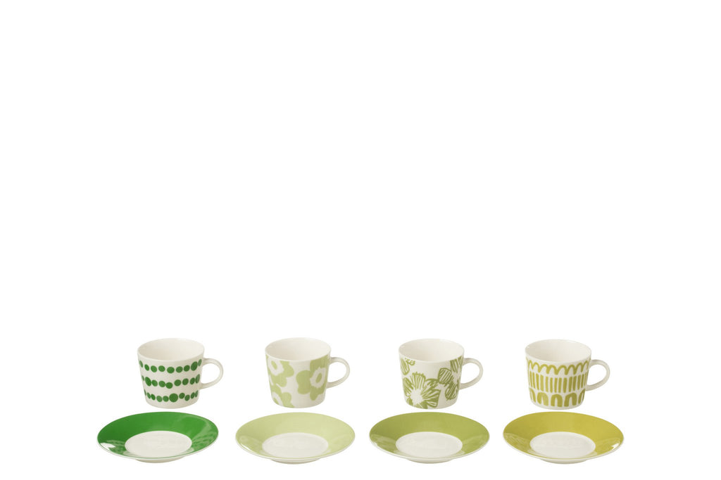 J-Line tas + schotel Doos - keramiek - groen - S
