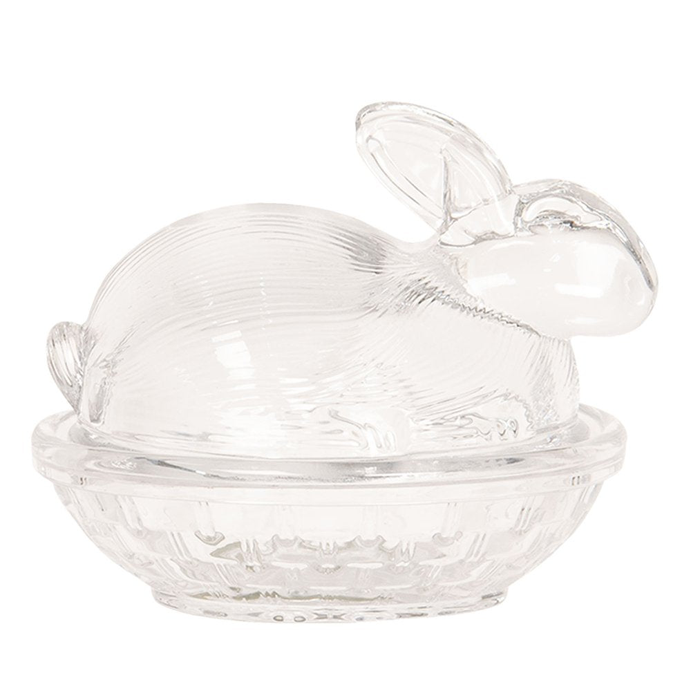 Glazen potje 12x8x9 cm Glas Konijn Potje