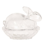 Glazen potje 12x8x9 cm Glas Konijn Potje