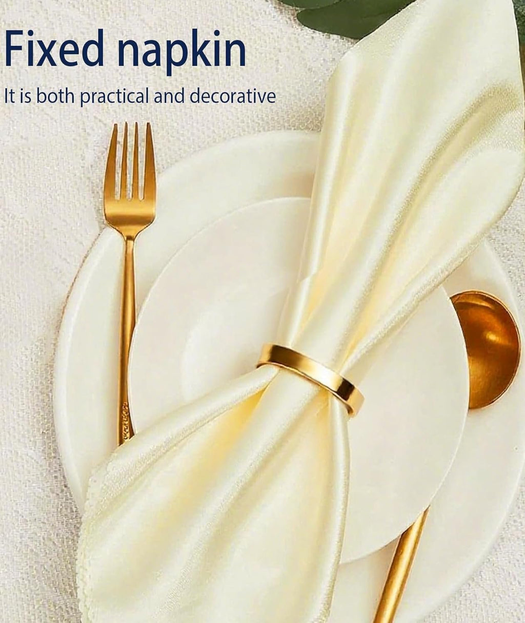 Gouden servetringen – eetaccessoire – elegant design – 12-delige set
