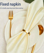 Gouden servetringen – eetaccessoire – elegant design – 12-delige set
