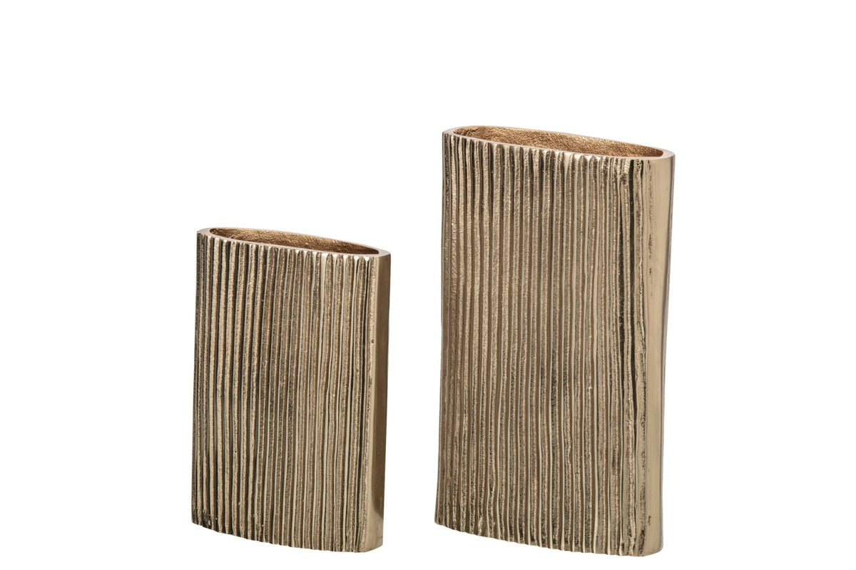 J-Line vaas - aluminium - goud - large