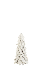 J-Line decoratie Boom Sneeuw - hout - wit - medium