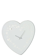 J-Line klok Hart - glas - wit