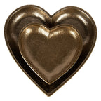 Decoratie schaal Hart 21x21x2 cm Goudkleurig Aluminium