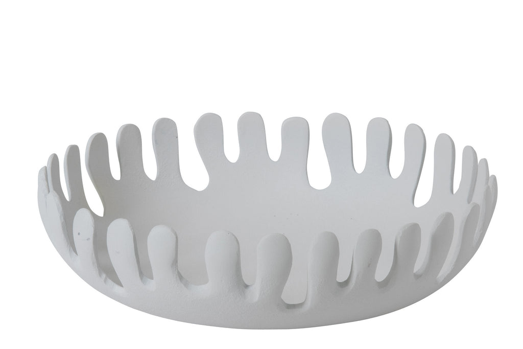 J-Line decoratieve schaal - aluminium - wit