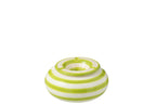 J-Line asbak Granada Stripes - keramiek - wit/groen - large
