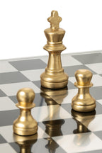 J-Line decoratie Schaakstuk - polyresin - goud/wit