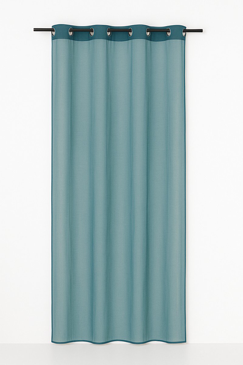 Monna gordijn petrol 8 rings 135 x 260 cm