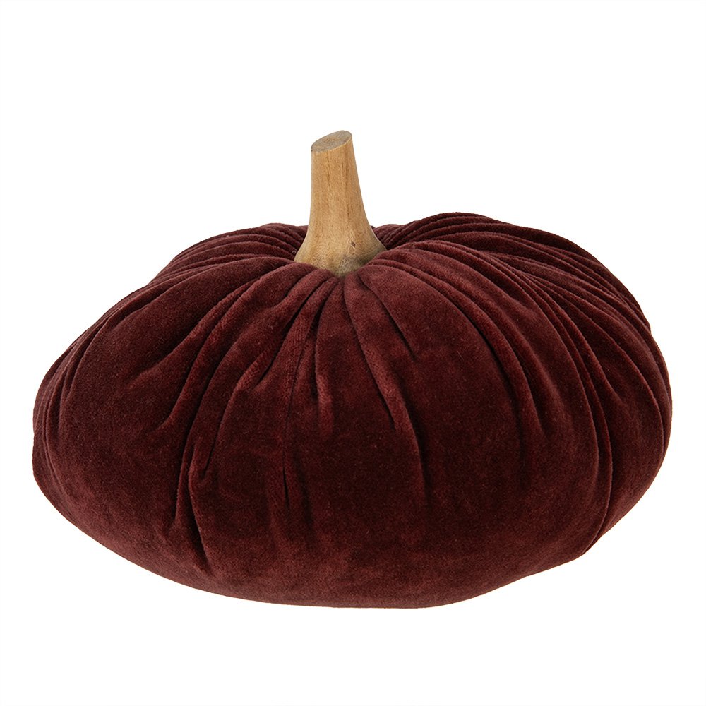 Decoratie Pompoen Ø 25x16 cm Rood Polyester