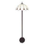 Tiffany Vloerlamp Ø 46x166 cm Wit Polyresin Staande Lamp