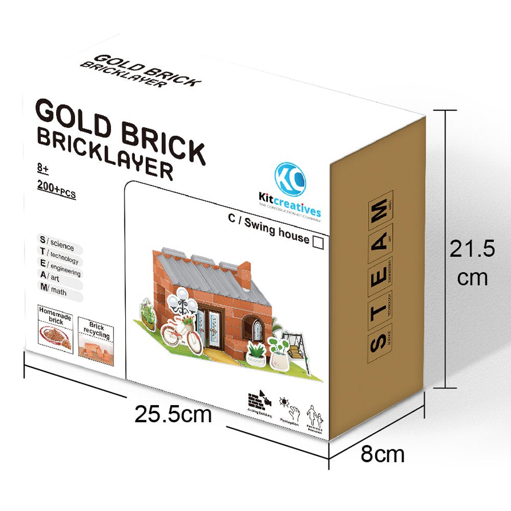 Bouwpakket Steam DIY Vakantiehuisje- Steen- eerst steentjes maken en dan bouwen!