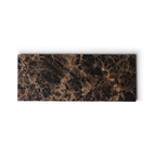 Marmer dienblad rechthoek S bruin 10x25cm