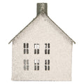 Decoratie Beeld Huis 12x7x15 cm Wit Metaal