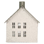 Decoratie Beeld Huis 12x7x15 cm Wit Metaal