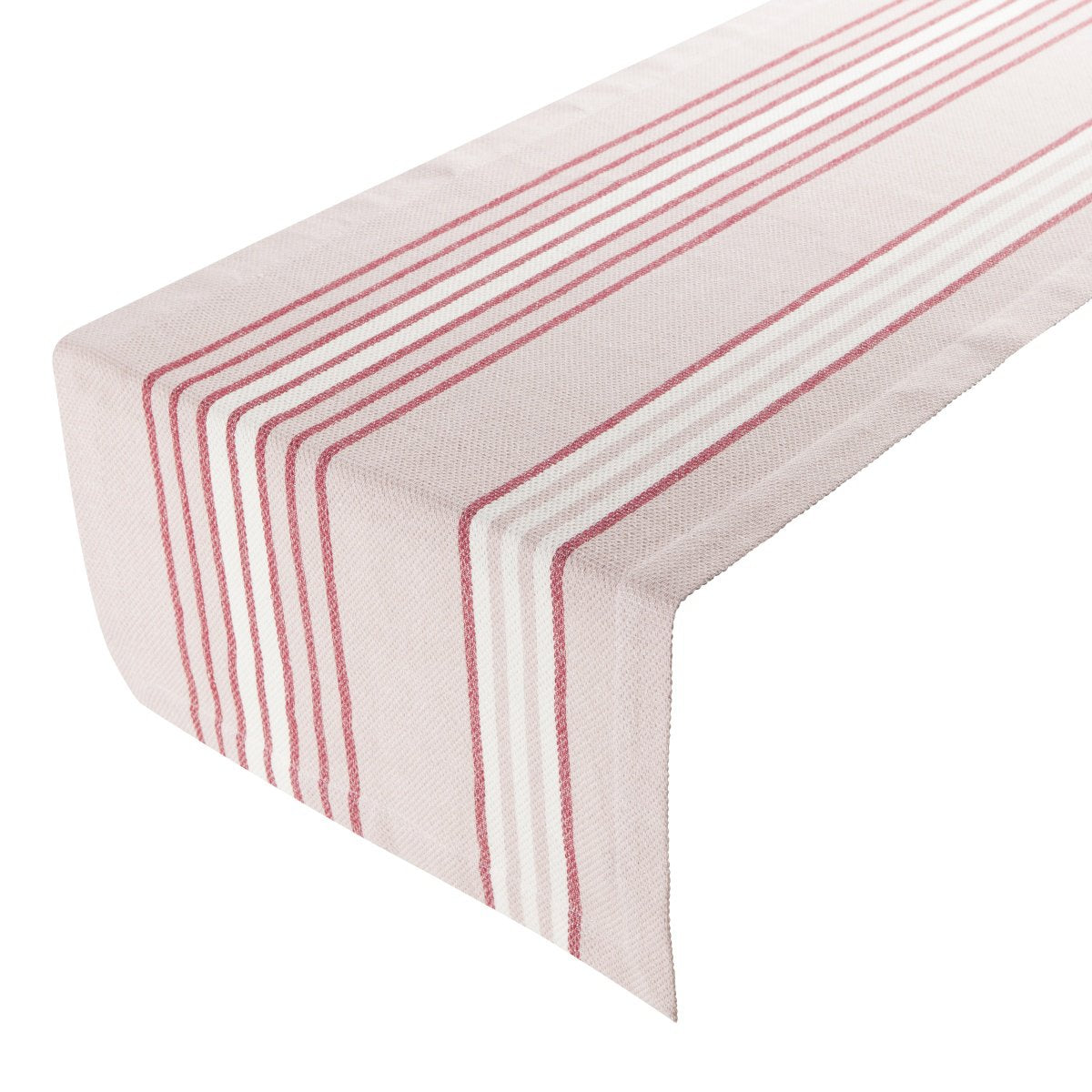 Multi Stripe Tafelloper roze rood 50x140cm