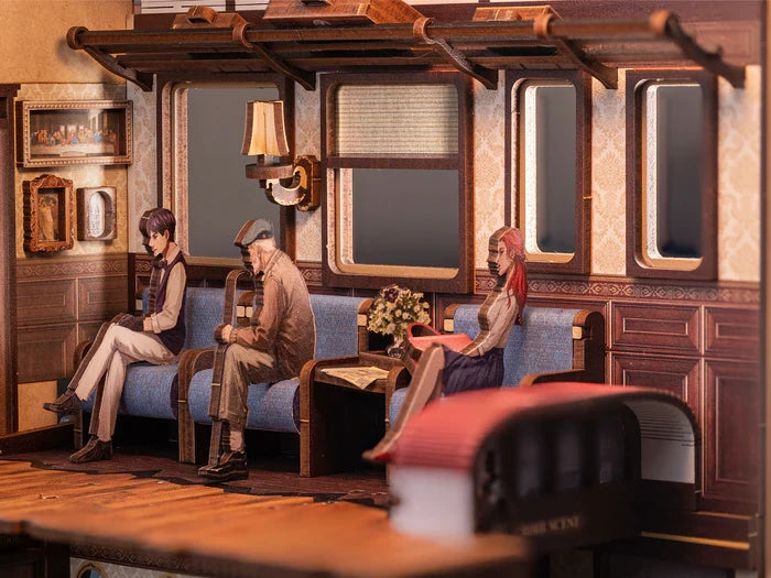Cutebee, DIY Booknook, Het trein mysterie/Train Mystery Case, BN01B, 18x11x23cm