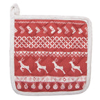 Pannenlap 20x20 cm Rood Katoen Hert