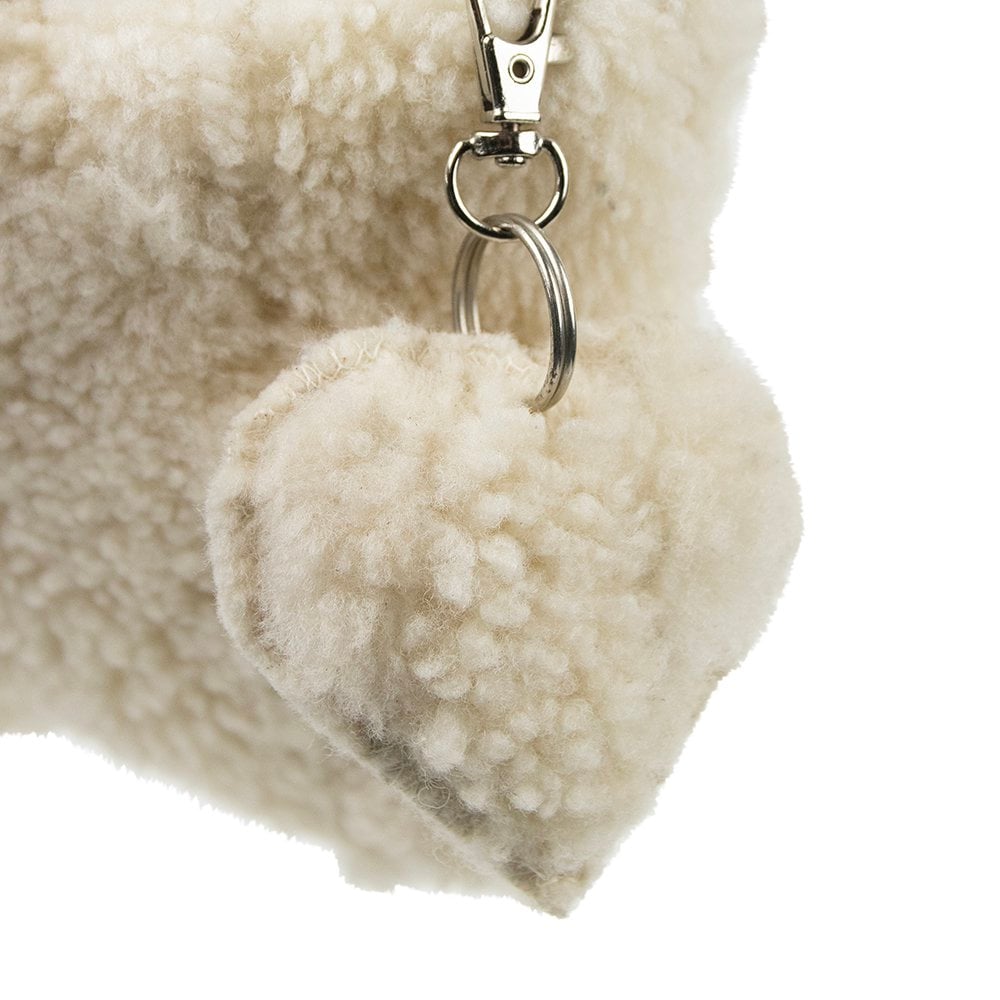 Schaap wit etui met hartje 15cm