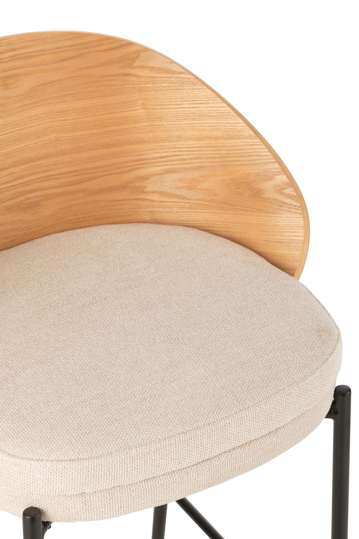 J-Line Barstoel Lone Multiplex/Metaal Naturel/Beige
