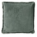 Dutch Decor Zaya - Kussen 45x45 cm - Imitatiebont look - Antraciet Grijs