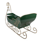 Kerstdecoratie Beeld Slee 141x60x92 cm Groen Metaal