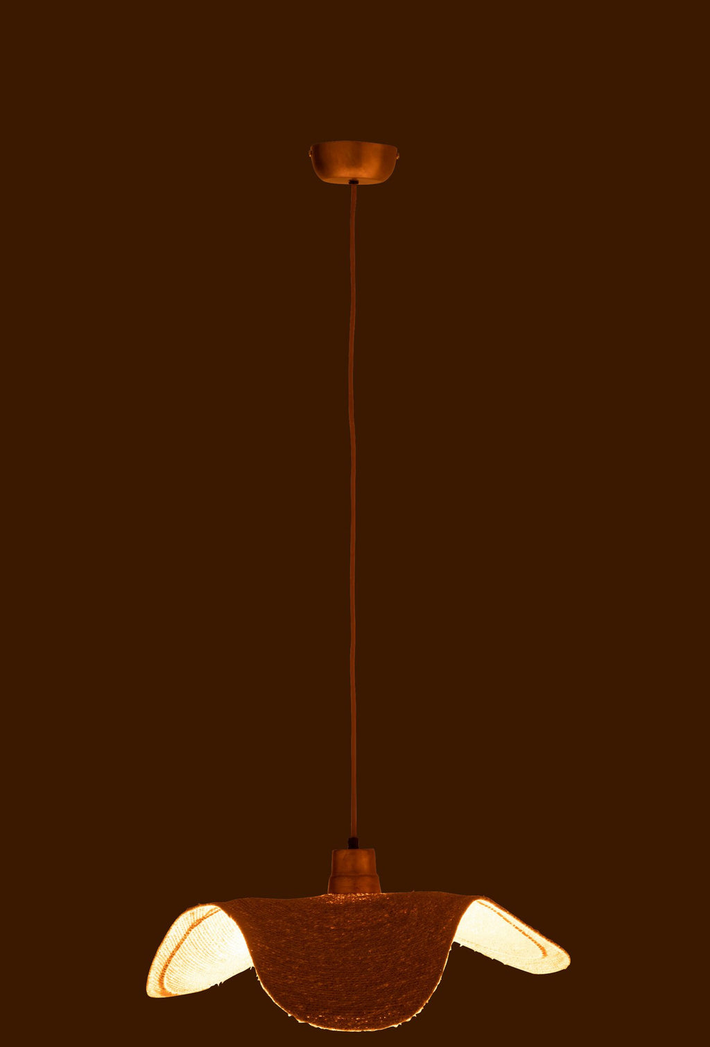 J-Line hangende Lamp Moonj - jute - naturel - small