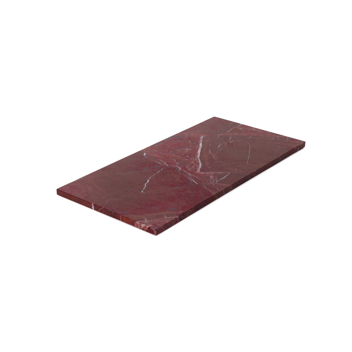 Marmer dienblad rechthoek L rood 20x40cm