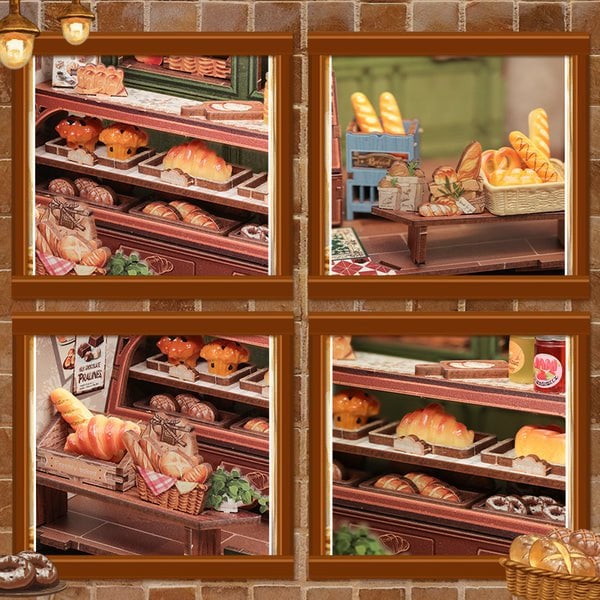 Cutebee, 3D DIY Huisje, Mrs. Hunts Bakery, CWGB401, 21x13x17cm