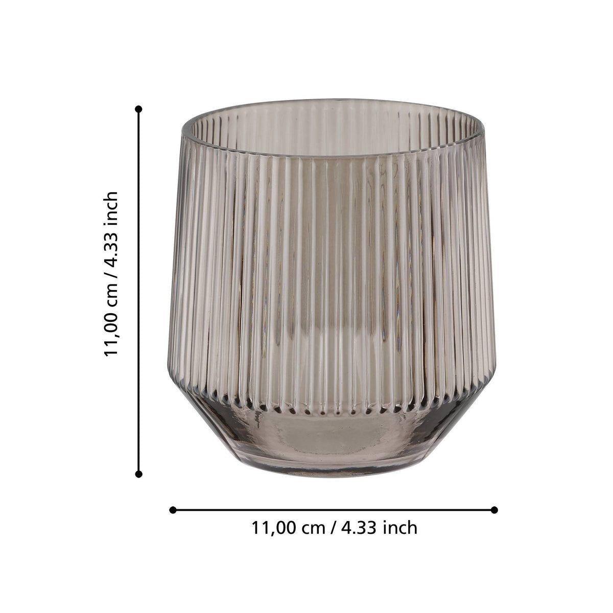 Windlicht Bezamby Smoke 14x14cm
