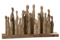 J-Line Grote Groep Figuren Hout Naturel