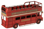 J-Line decoratie Bus Antiek - metaal - rood