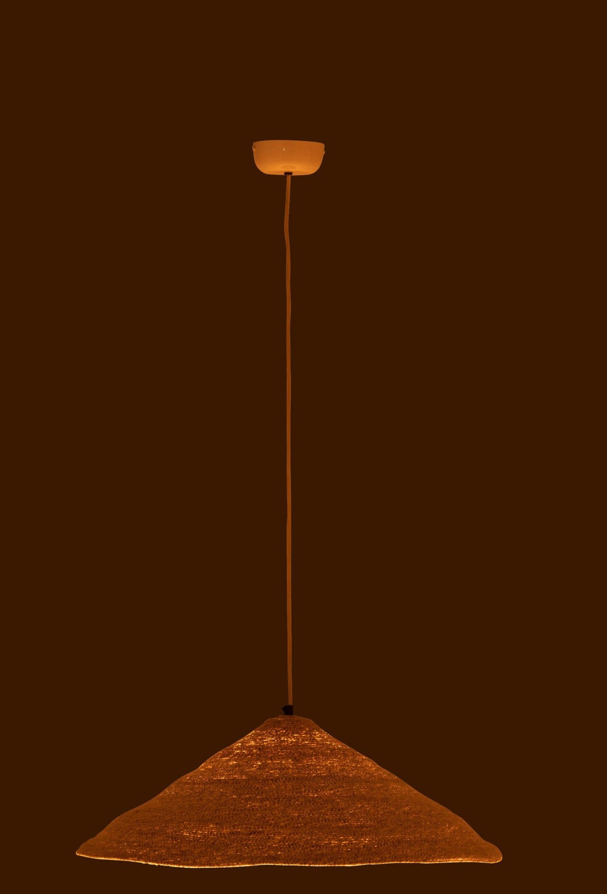 J-Line hangende Lamp Hoed Moonj - jute - licht naturel - small