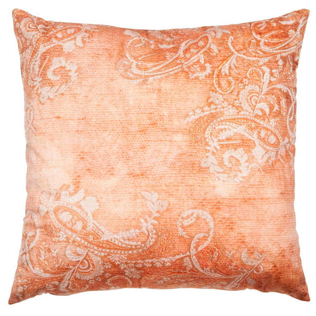 Klassiek Paisley kussen oranje 50x50cm