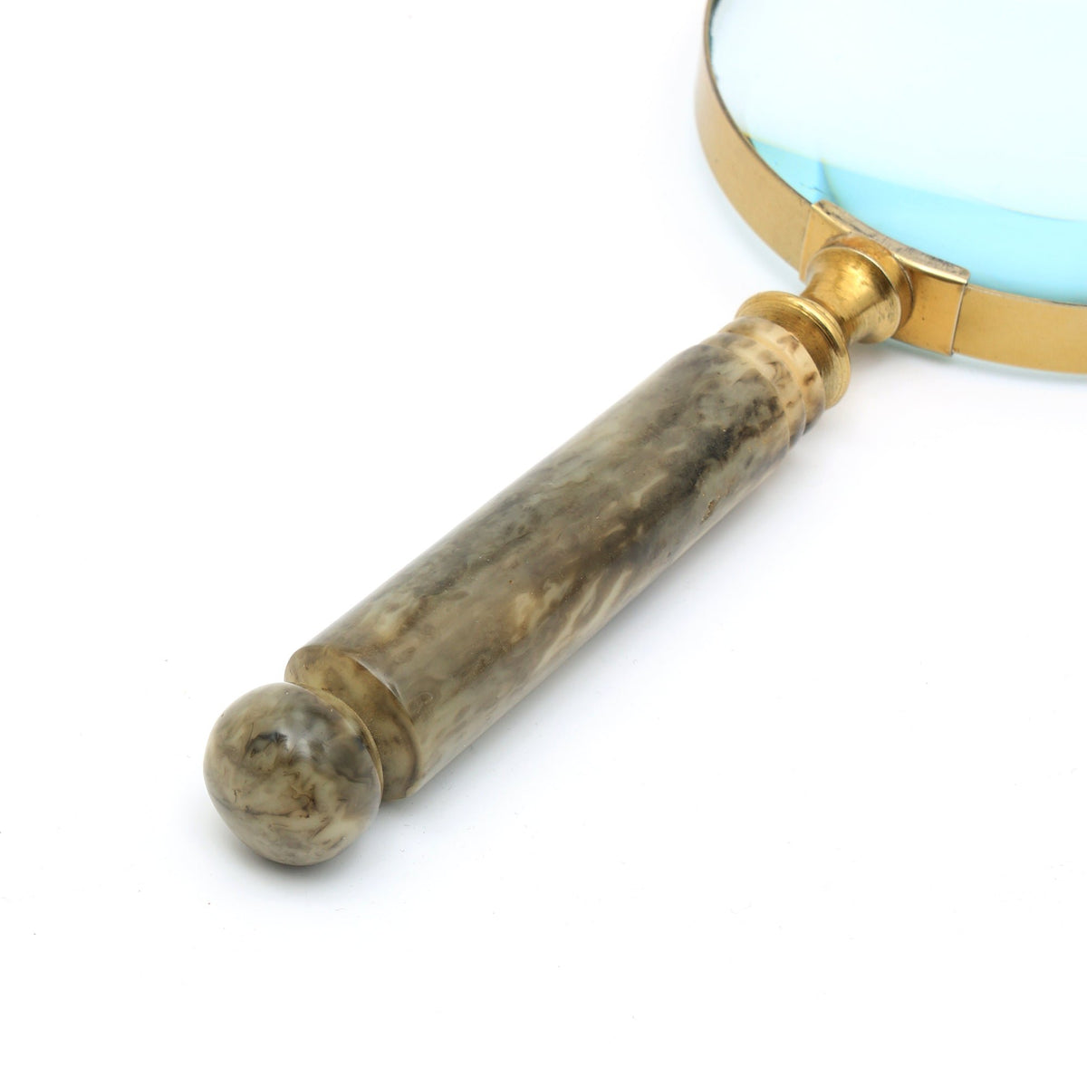 Klassiek - Vergrootglas - Bruin handvat - Goudkleurige afwerking